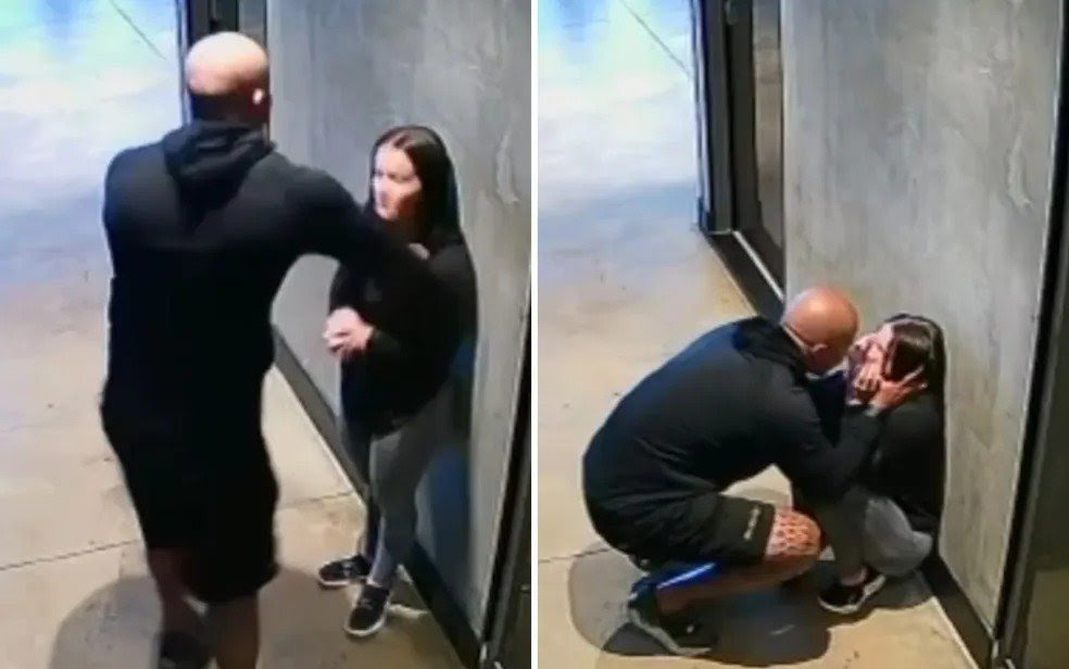 Vídeo: personal trainer é flagrado dando soco na namorada em academia