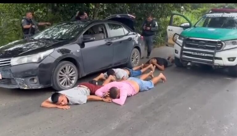 Vídeo: Suspeitos são presos em Rio Preto da Eva após assalto cometido em Itacoatiara