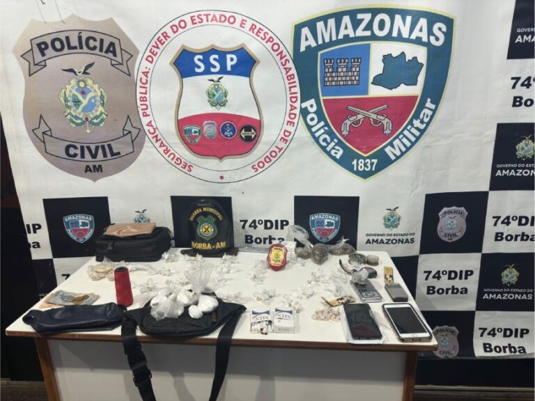 Em Borba, Polícia Civil prende trio e desmantela ponto de venda de drogas