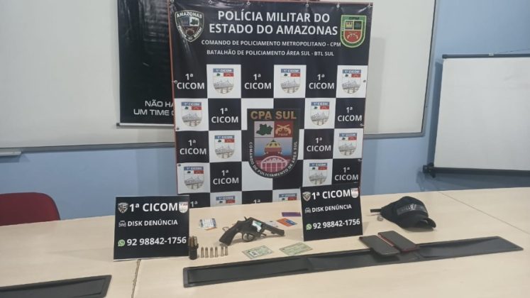 PMAM prende homem com arma de fogo na zona sul de Manaus
