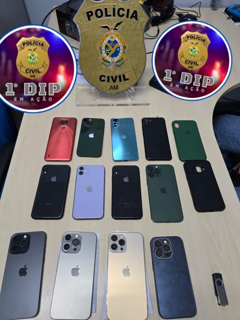 APARELHOS IPHONES DE LUXO RECUPERADOS PELA PC