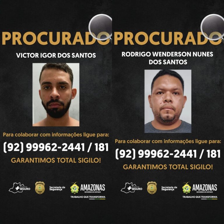 Polícia Civil-AM divulga imagem de dupla investigada por transmitir o vírus HIV para crianças e adolescentes durante abusos sexuais