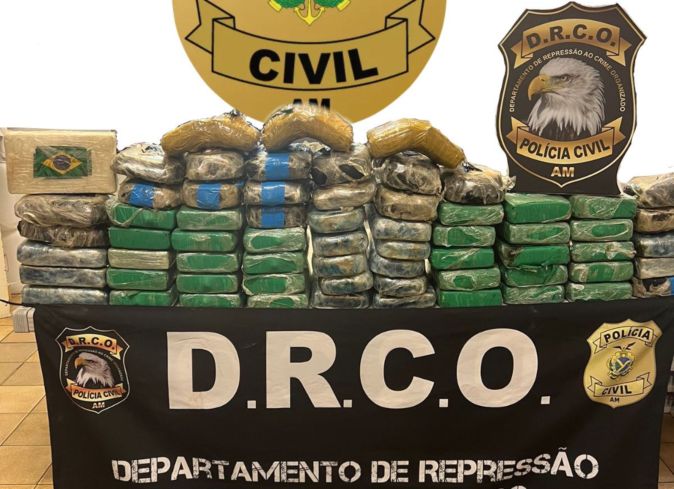 Operação Dublê: PC-AM apreende mais de R$ 1 milhão em cocaína durante ação na zona sul