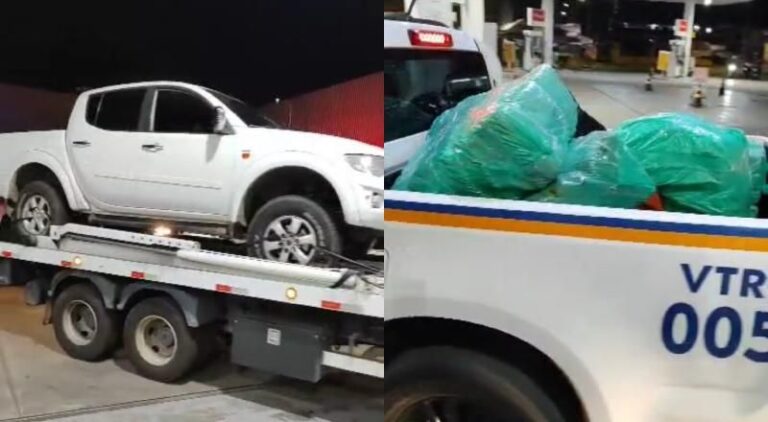 Motorista é preso em Manaus com caminhonete cheia de drogas durante perseguição policial
