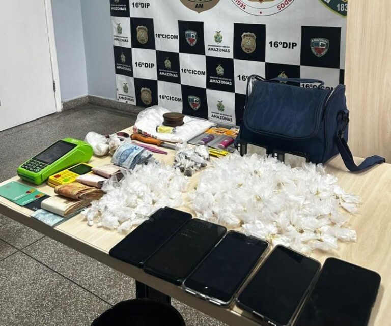 Casal é preso em Adrianópolis por tráfico de drogas e associação criminosa