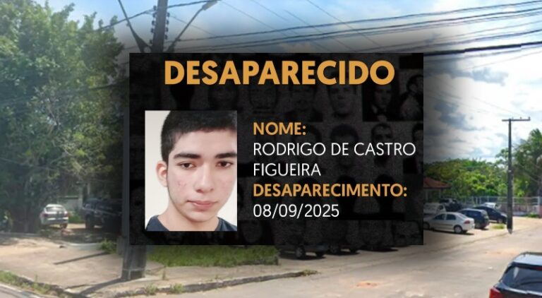 Jovem desaparece após sair de casa no bairro Alvorada em Manaus