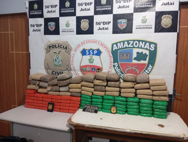 Em Jutaí, Polícia Civil prende homem e apreende adolescente com mais de 100 tabletes de drogas