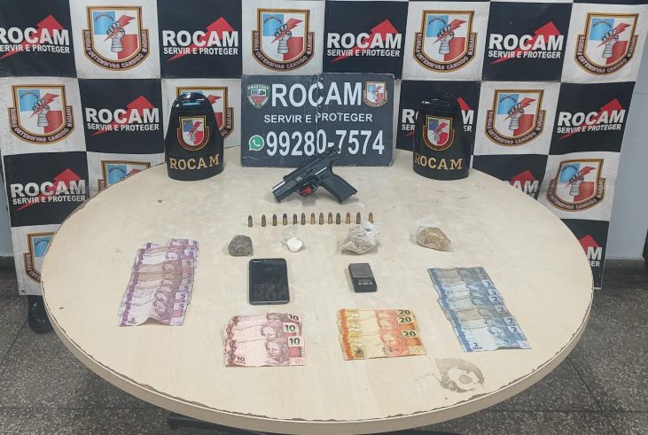 Homem é preso por porte ilegal de arma e tráfico de drogas na Zona Leste de Manaus