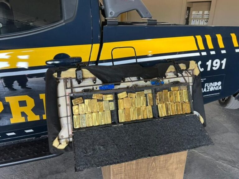 PRF apreende 36 kg de ouro avaliados em R$ 25 milhões na BR-174