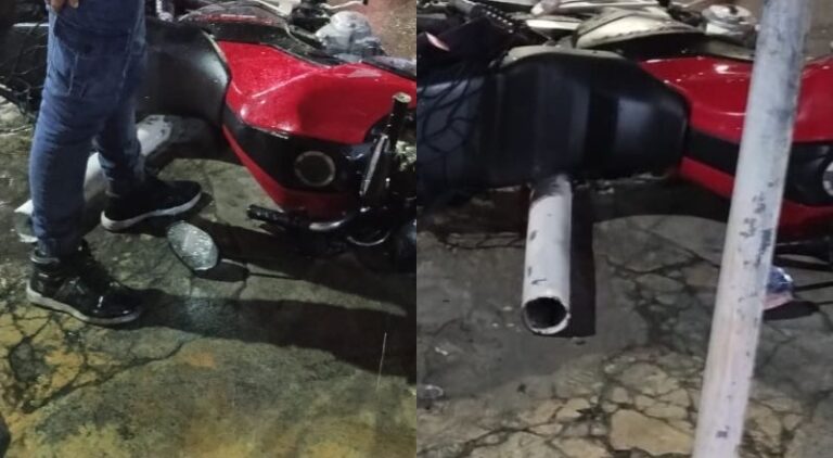 Carro e moto colidem e motociclista sofre fratura na perna no Cidade Nova
