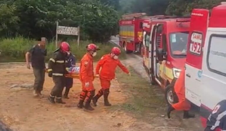 Casal e filha de 10 anos morrem após caminhonete perder controle e atingir parada de ônibus na BR-174, no AM