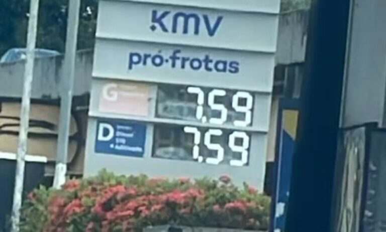 Gasolina tem 2º aumento em menos de um mês e chega a R$ 7,59 em postos de Manaus